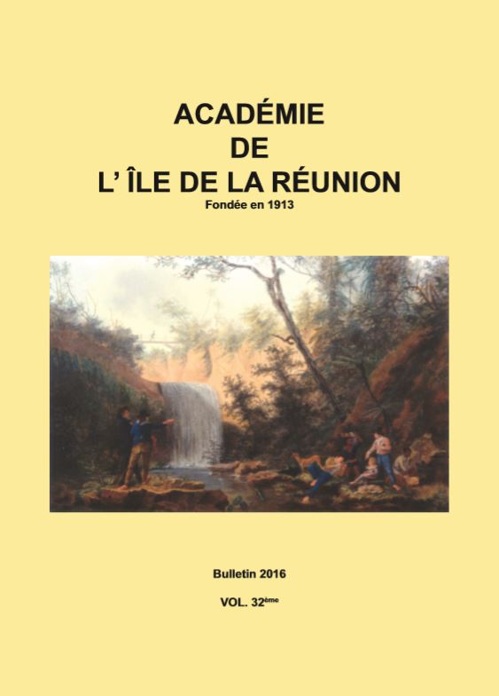 couverture du bulletin de l'Académie de l'île de La Réunion 2016